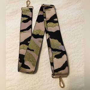 Ah-Dorned Interchangeable Woven Bag Strap Black Pink Gold Camo NEW